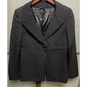 Gianni Versace Couture Vintage 80s Black Wool Short 1 Button Blazer Jacket 34